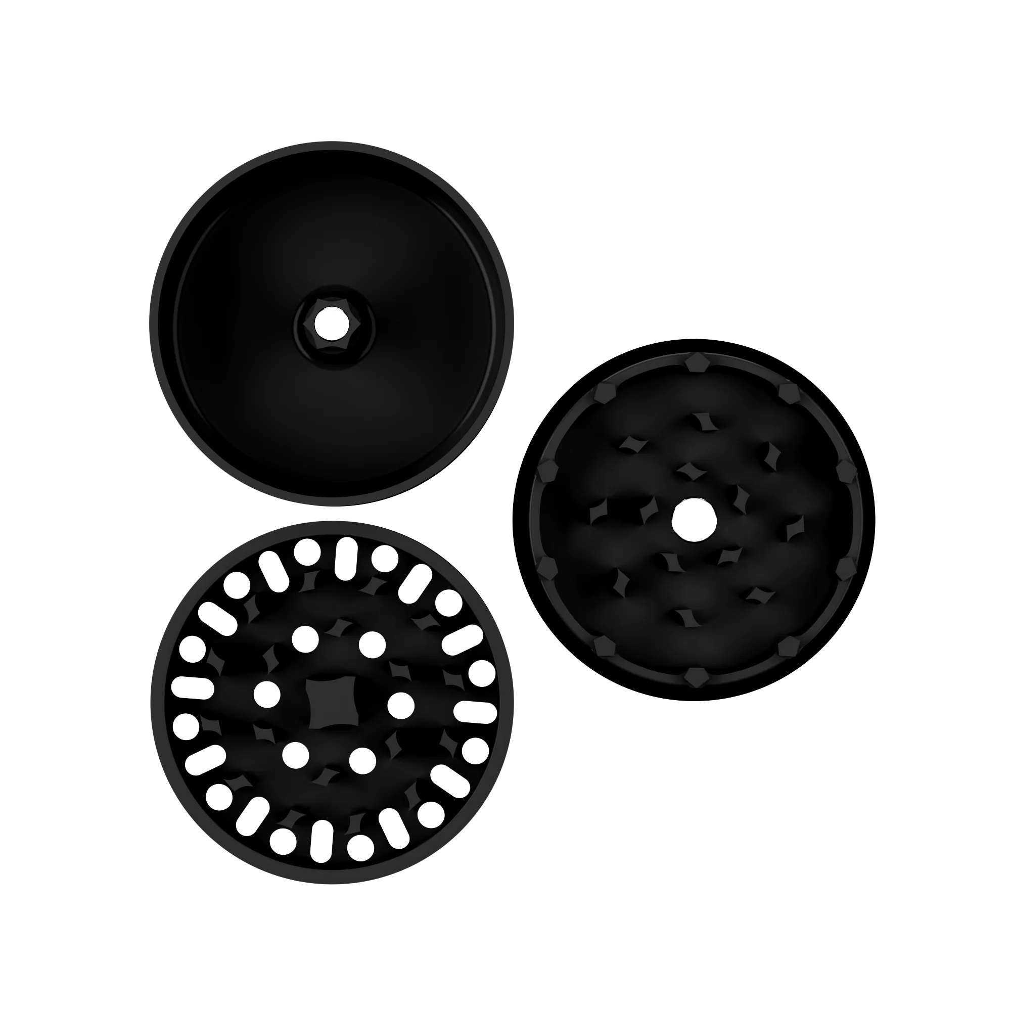 Bud 3-Part Ceramic Ultra Non-Stick Grinder 55mm - Black - Image 7