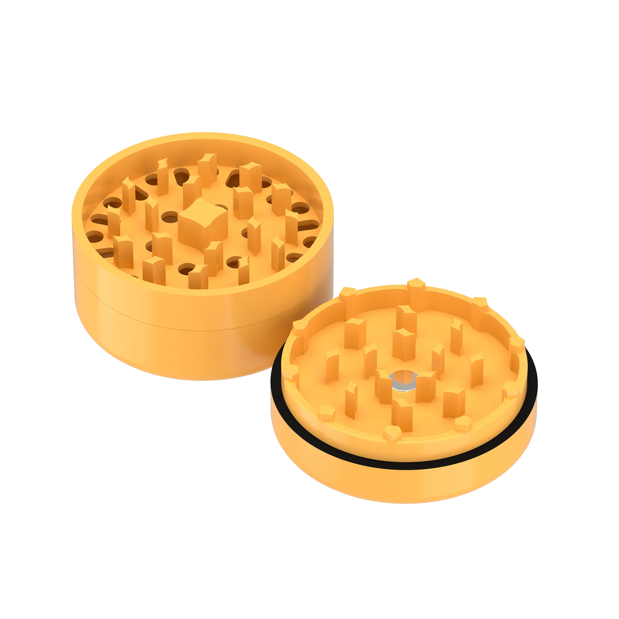 Bud 3-Part Ceramic Ultra Non-Stick Grinder 55mm - Yellow - Image 3
