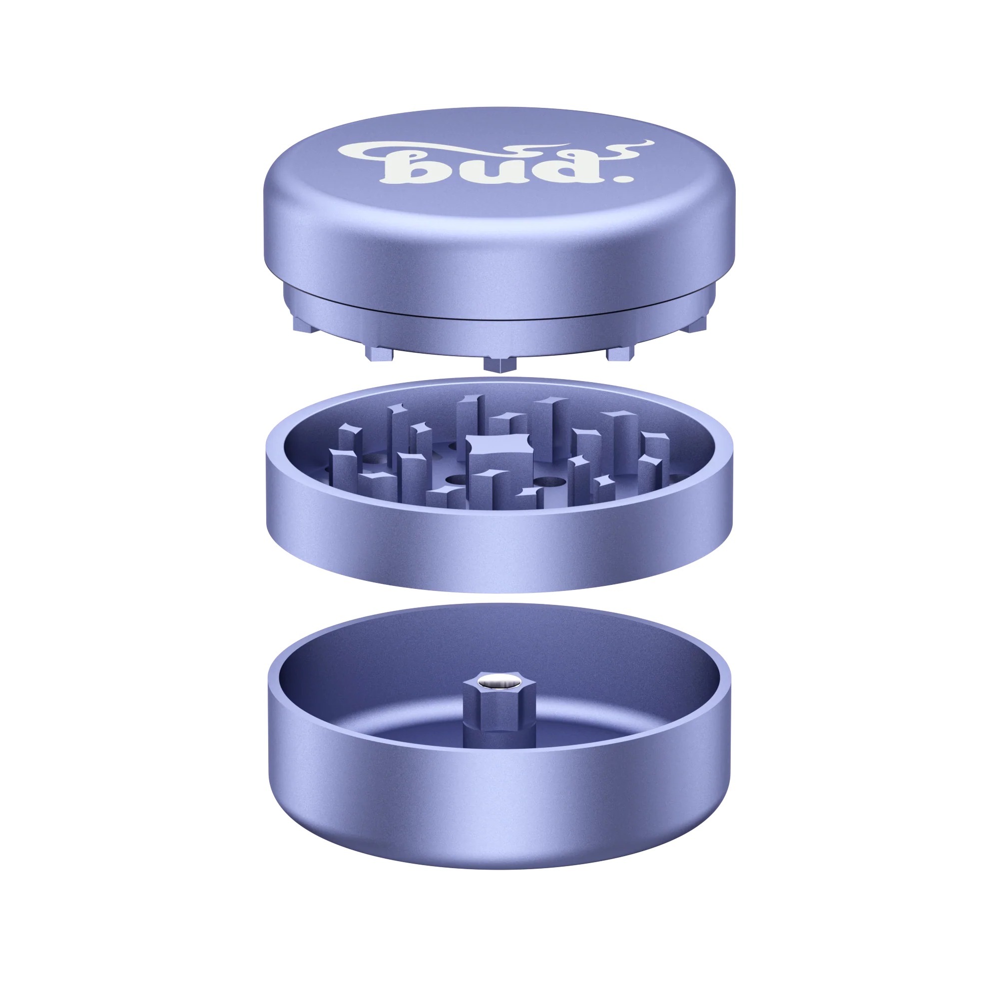 Bud 3-Part Matte Grinder 62mm - Purple - Image 2