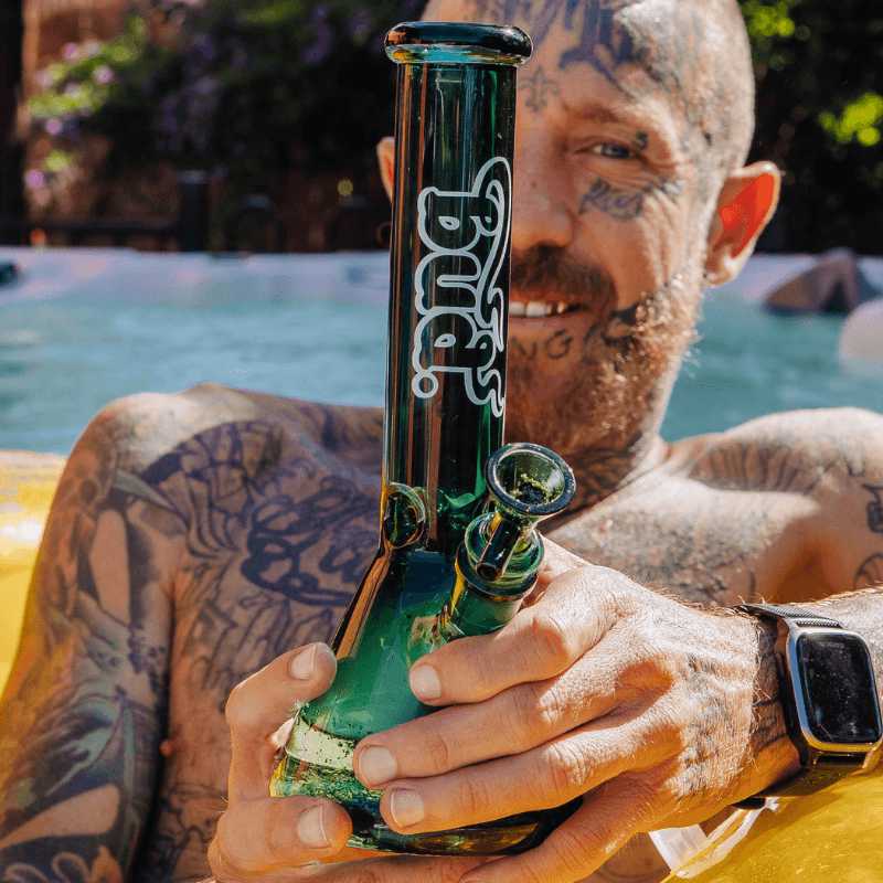Bud Beaker Bong 25cm - Teal - Image 5