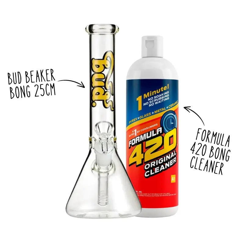 Bud Beaker Bong & Cleaner Bundle - Image 2
