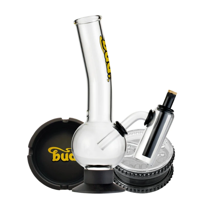 Bud Double Chamber Bubble Bong Bundle