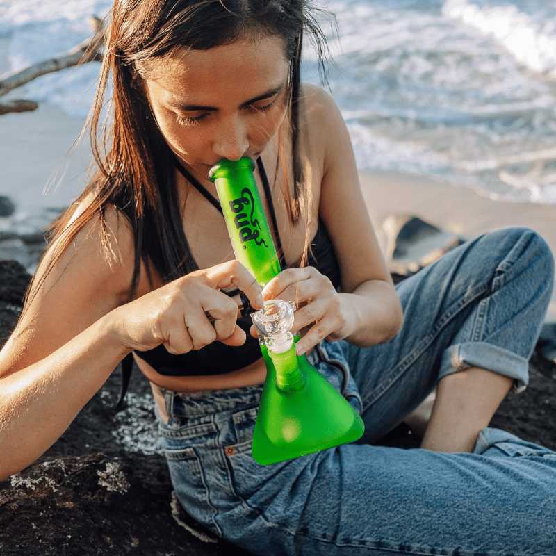Bud Fluoro Tree Percolator Bong 28cm - Green - Image 6