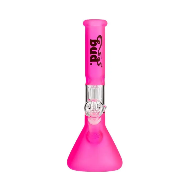 Bud Fluoro Tree Percolator Bong 28cm - Pink