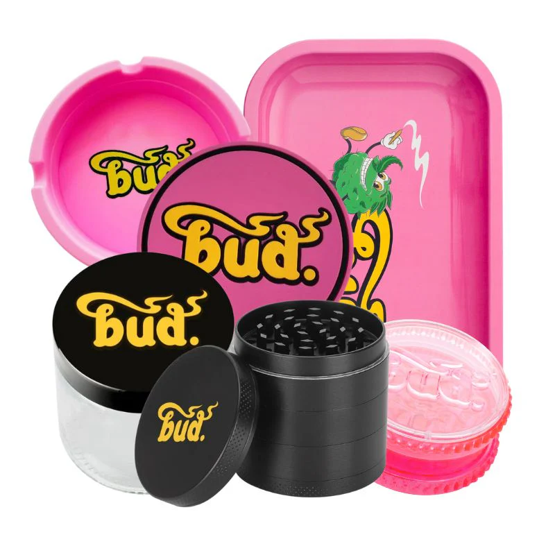 Bud Smoking Accessory Bundle - Pink