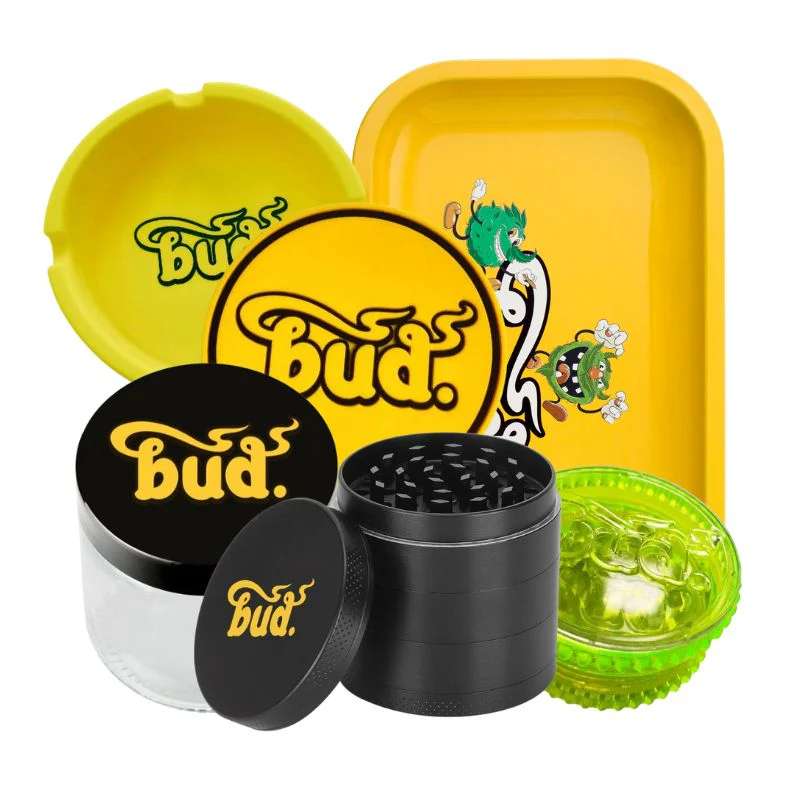 Bud Smoking Accessory Bundle - Yellow