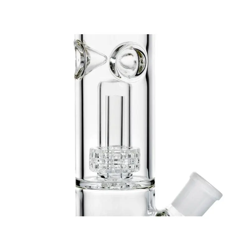 Bud Straight Tube Matrix Percolator Bong 35cm - Teal - Image 2