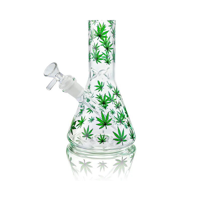Bud Weed Leaf Beaker Bong 25cm - Image 2
