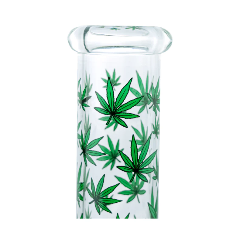Bud Weed Leaf Beaker Bong 25cm - Image 3