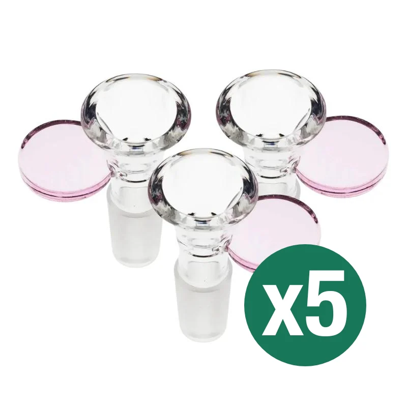 Coin Handle Accent Glass Cone Piece 14mm (5 Pack)