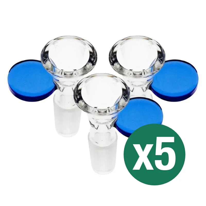 Coin Handle Accent Glass Cone Piece 14mm (5 Pack) - Image 4