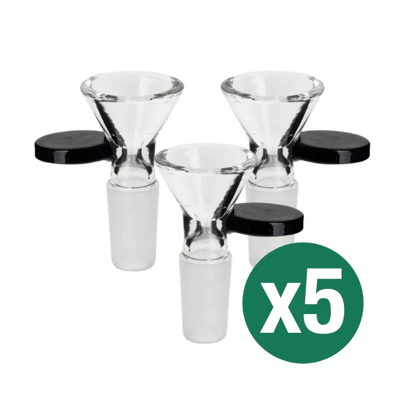 Coin Handle Accent Glass Cone Piece 14mm (5 Pack) - Image 5