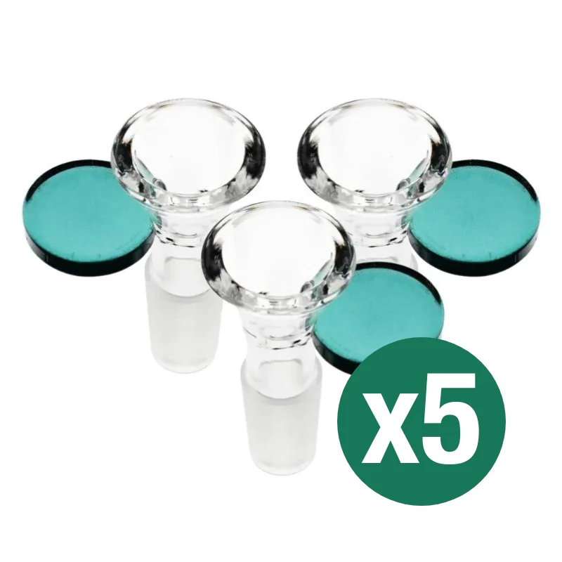 Coin Handle Accent Glass Cone Piece 18mm (5 Pack)