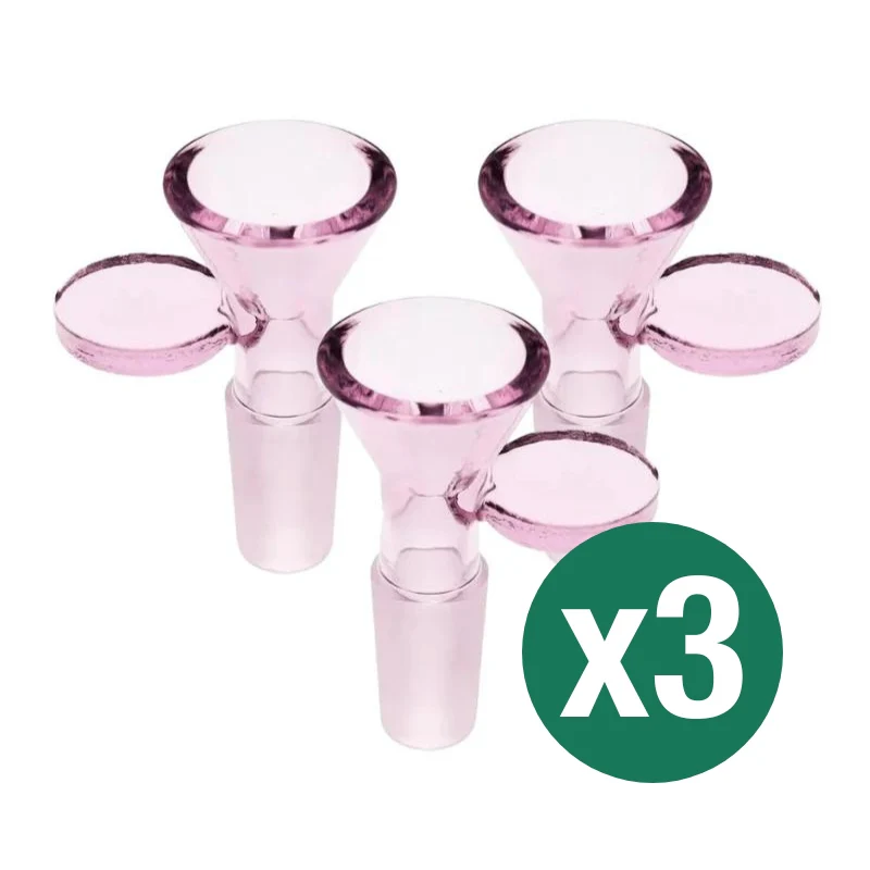 Coin Handle Glass Cone Piece 14mm (3 Pack) - Image 4