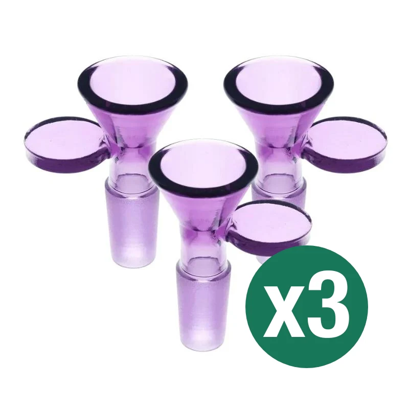 Coin Handle Glass Cone Piece 14mm (3 Pack) - Image 5
