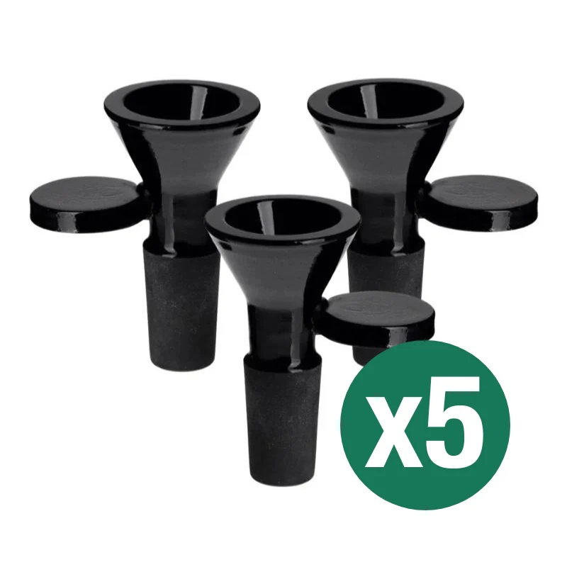Coin Handle Glass Cone Piece 14mm (5 Pack)