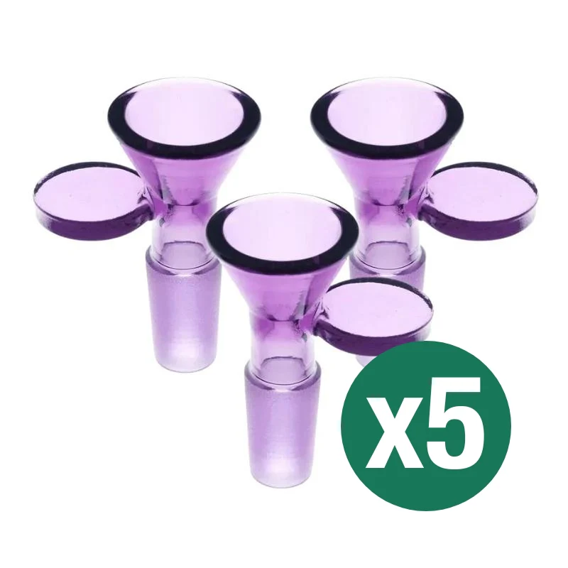 Coin Handle Glass Cone Piece 14mm (5 Pack) - Image 5