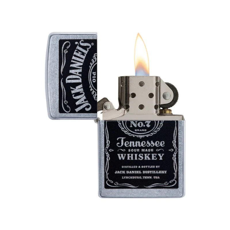Zippo Jack Daniels Label Street Chrome Lighter - Image 4