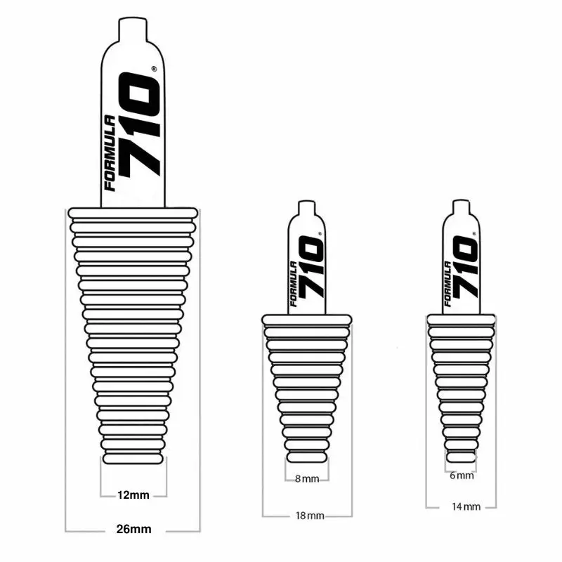 Formula 710 Silicone Cleaning Plugs (3 Pack) - Black - Image 3