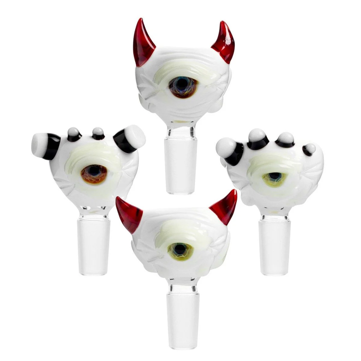 Frank Loves Glass Eyeball Cone Piece 14mm - Glow In The Dark