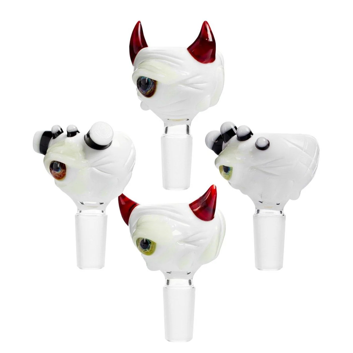 Frank Loves Glass Eyeball Cone Piece 14mm - Glow In The Dark - Image 2
