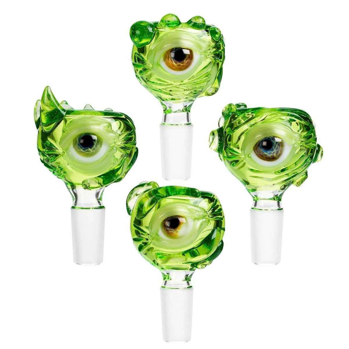 Frank Loves Glass Eyeball Cone Piece 14mm - Green