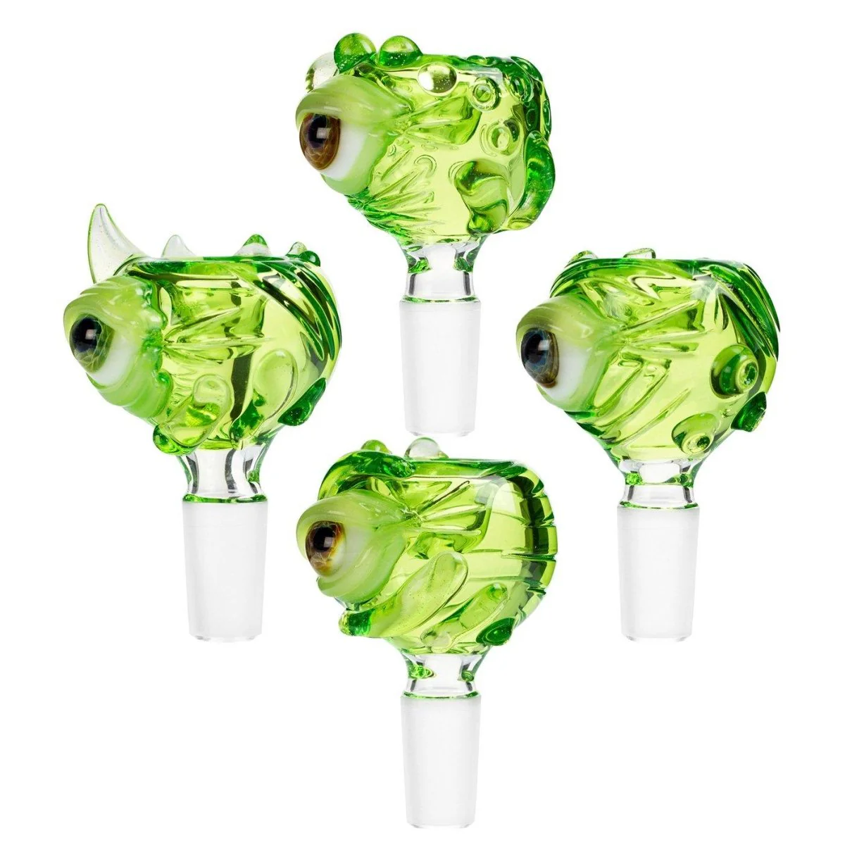 Frank Loves Glass Eyeball Cone Piece 14mm - Green - Image 2