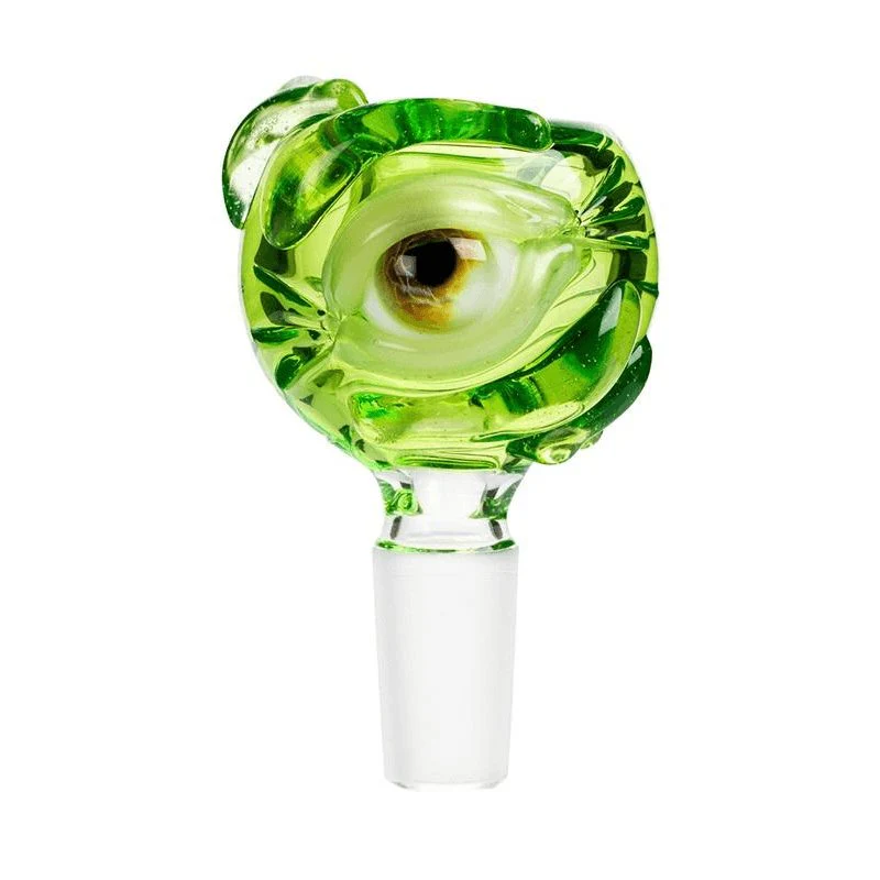Frank Loves Glass Eyeball Cone Piece 14mm - Green - Image 3