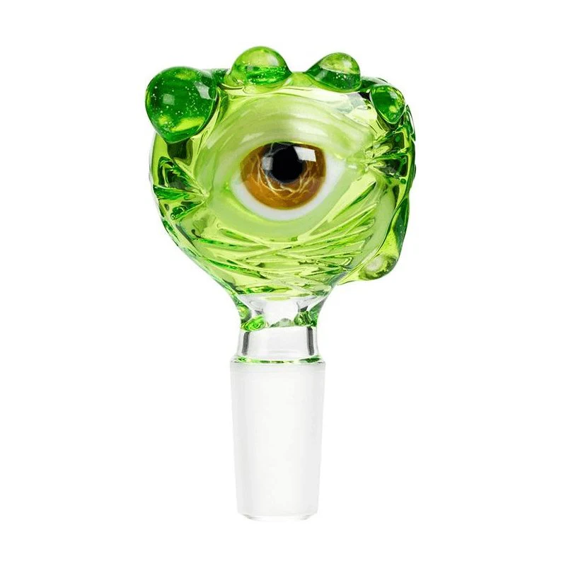 Frank Loves Glass Eyeball Cone Piece 14mm - Green - Image 4