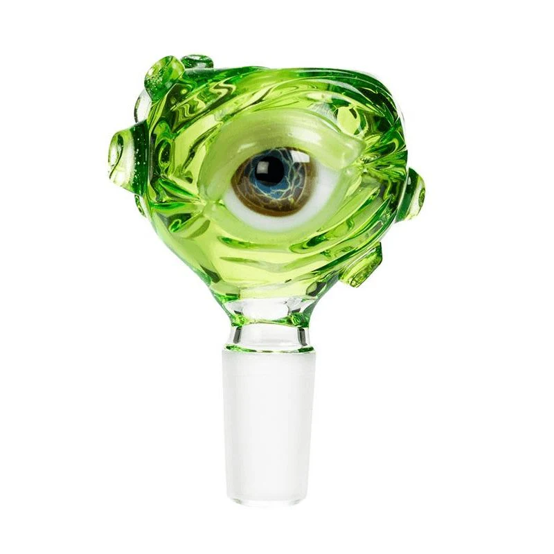 Frank Loves Glass Eyeball Cone Piece 14mm - Green - Image 5
