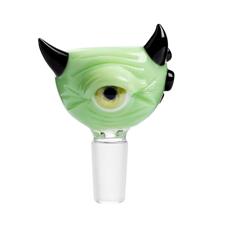 Frank Loves Glass Eyeball Cone Piece 14mm - Lime Green - Image 4