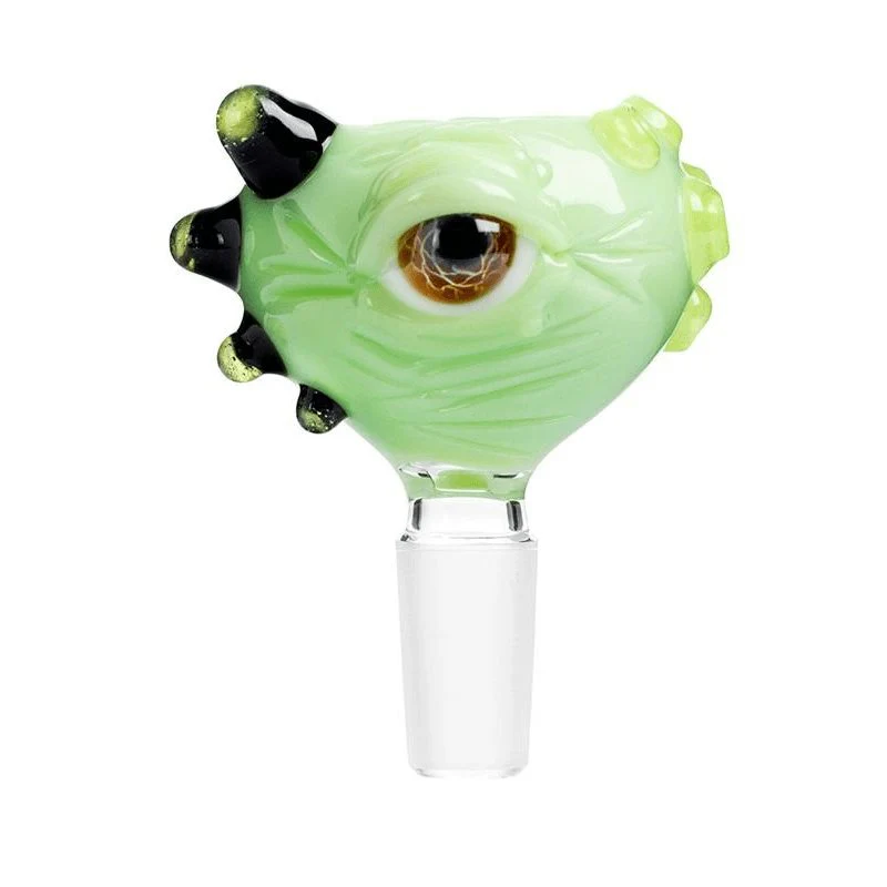 Frank Loves Glass Eyeball Cone Piece 14mm - Lime Green - Image 5