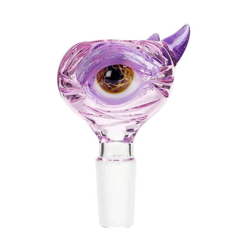 Frank Loves Glass Eyeball Cone Piece 14mm - Purple - Image 4