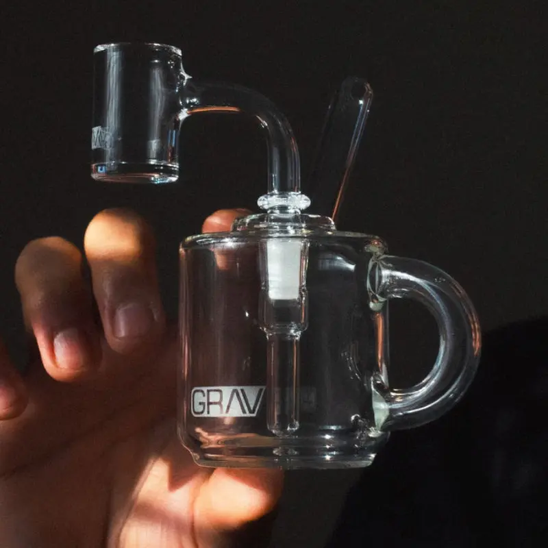 GRAV Coffee Mug Pocket Bubbler Bong 12cm - Pink - Image 3