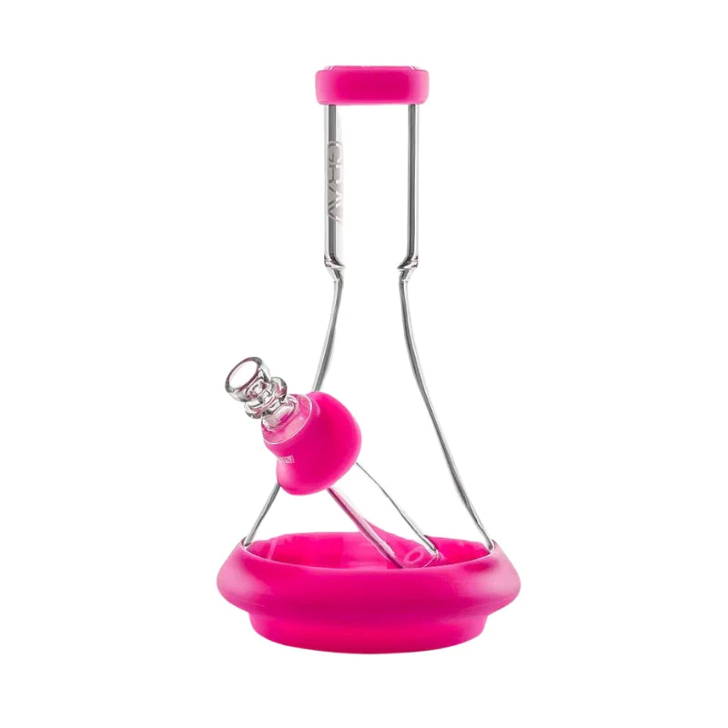 GRAV Deco Silicone Beaker Bong 24cm - Toxic Pink