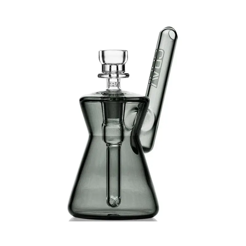 GRAV Hourglass Pocket Bubbler Bong 12cm - Smoke