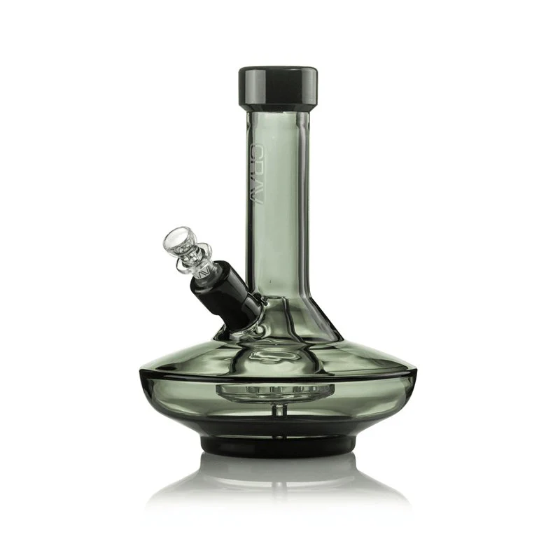 GRAV Small Wide Base Percolator Bong 20cm - Black - Image 3