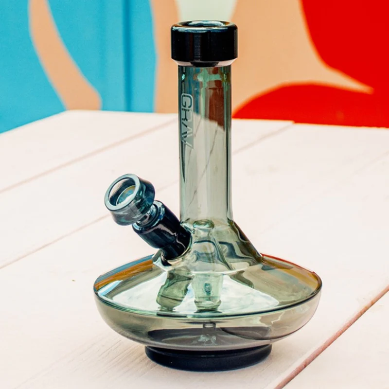 GRAV Small Wide Base Percolator Bong 20cm - Black - Image 4