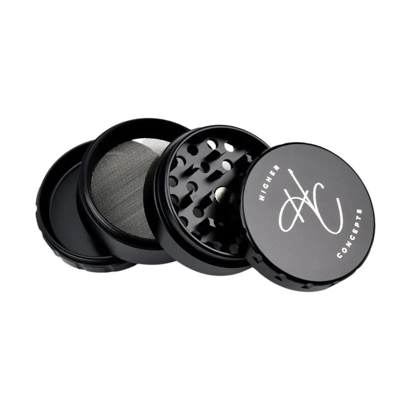Higher Concepts 4-Part Stainless Steel Grinder - Black