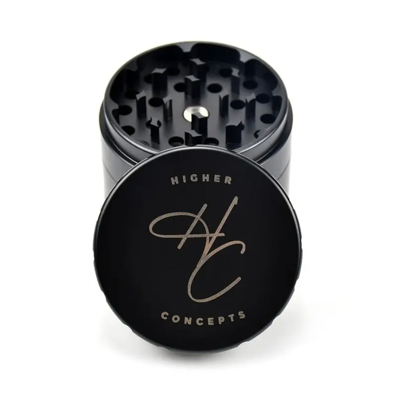 Higher Concepts 4-Part Stainless Steel Grinder - Black - Image 2