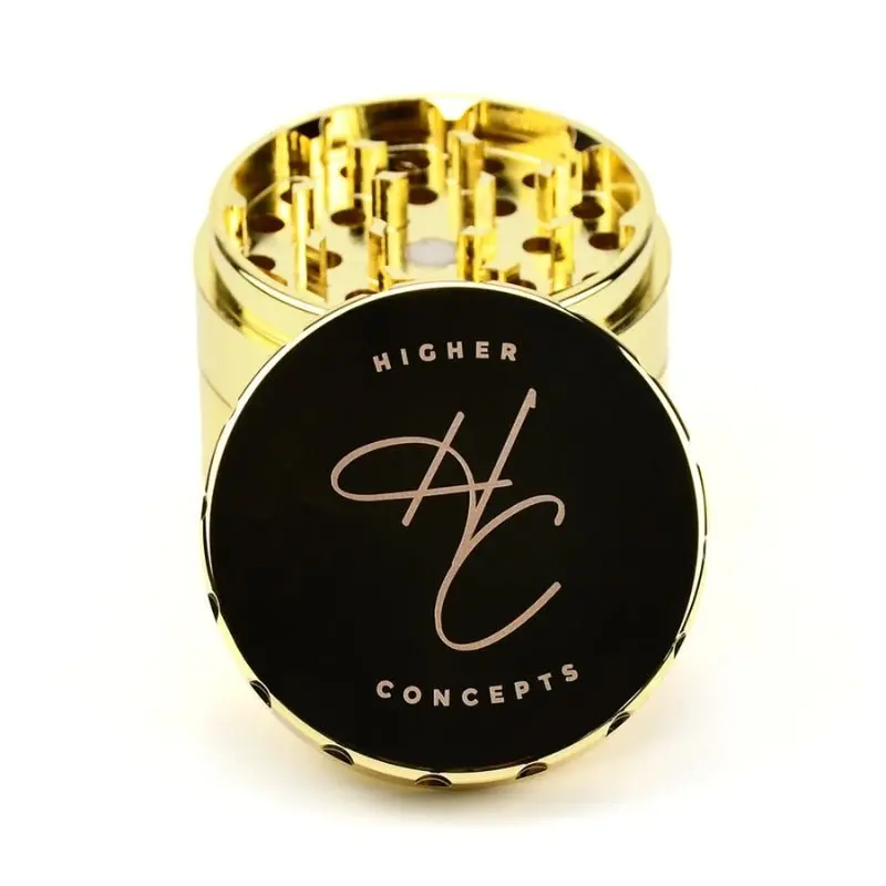 Higher Concepts 4-Part Stainless Steel Grinder - Gold - Image 3