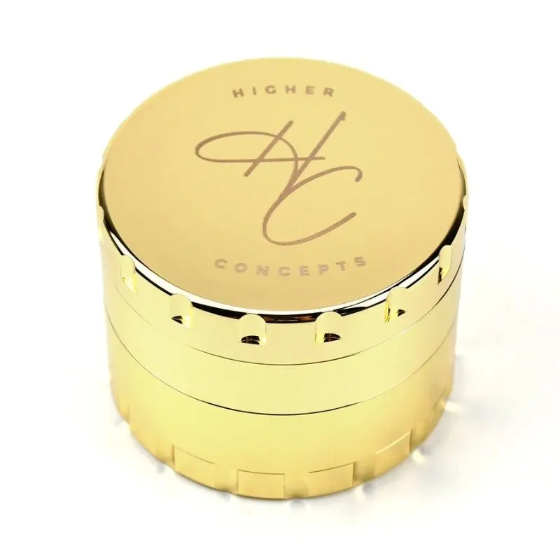 Higher Concepts 4-Part Stainless Steel Grinder - Gold - Image 4