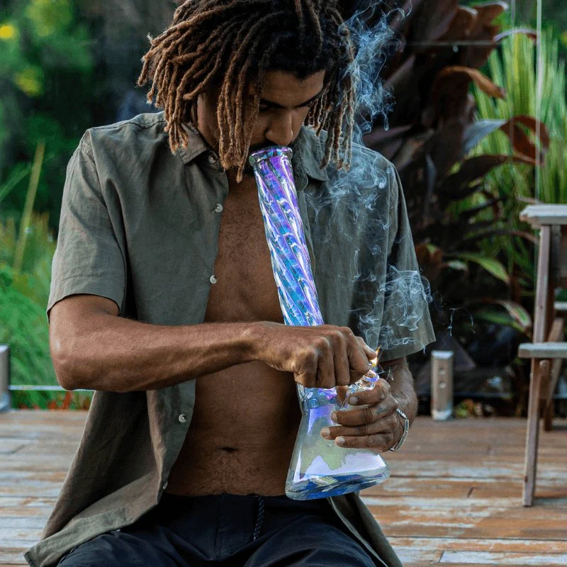 Higher Concepts Spiral Bong 45cm - Iridescent - Image 3