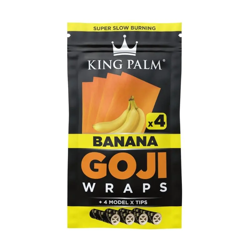 King Palm Flavoured Goji Wraps - Banana (4 Pack)