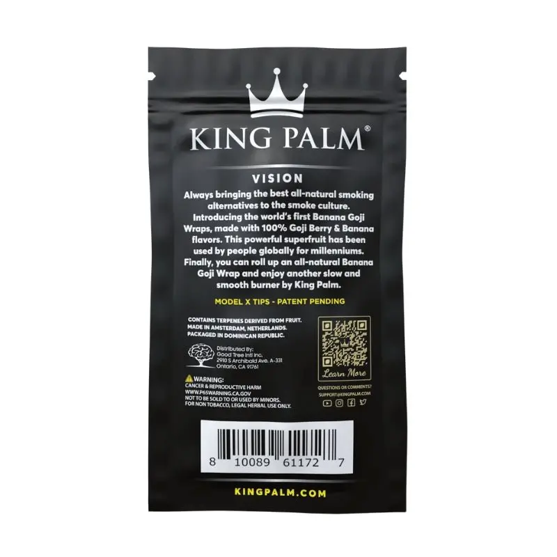 King Palm Flavoured Goji Wraps - Banana (4 Pack) - Image 3
