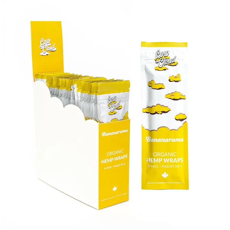 Low Cloud Flavoured Hemp Wraps - Bananarama (4 Pack) - Image 2