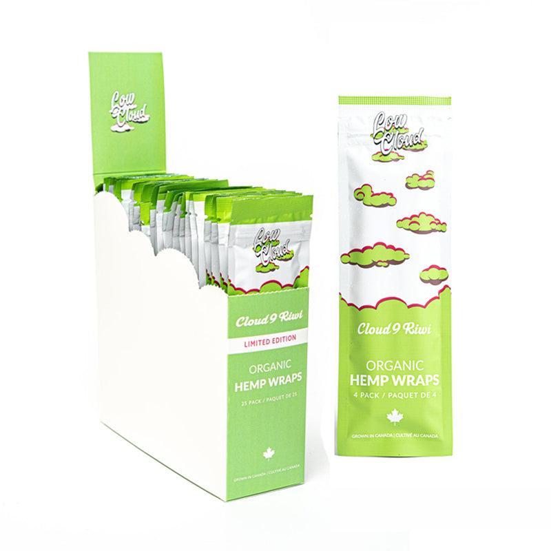 Low Cloud Flavoured Hemp Wraps - Cloud 9 Kiwi (4 Pack) - Image 2
