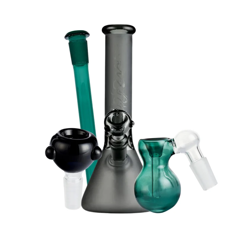 Matte Black Bud Beaker Bong Bundle - Medium