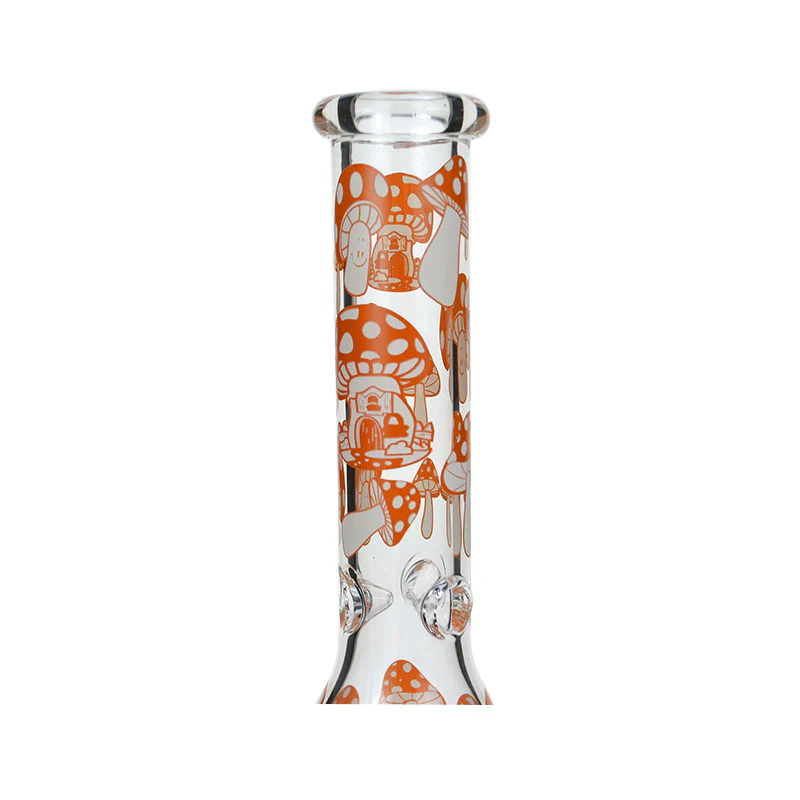 Bud Mushroom Glow In The Dark Beaker Bong 25cm - Orange - Image 3