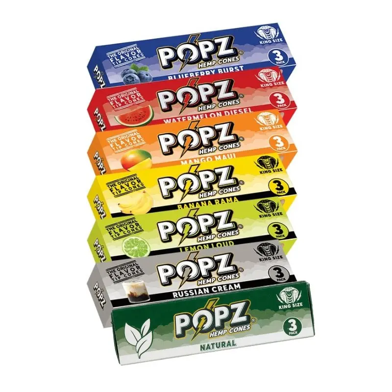 POPZ by King Palm Flavoured Pre-Rolled Hemp Cones (3 Pack)